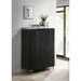 Anser - 5 Drawer Chest, Bedroom Storage Furniture - Black Furniture Max