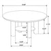 Crispin - Round Table With Lower Shelf Furniture Max