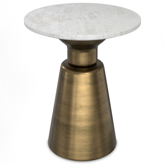 Leyla - Side Table - Antique Brass Simpli-Home