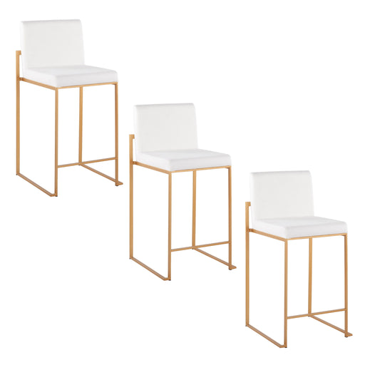 Fuji - Contemporary High Back Stylish Counter Stool Lumi Source