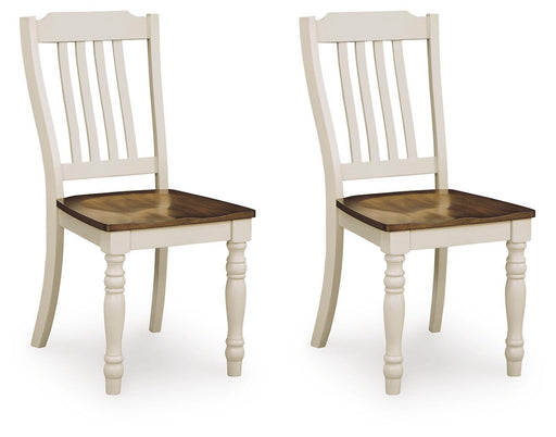 Wirloni - Dining Room Side Chair (Set of 2) - Antique White / Brown Signature Design by Ashley®