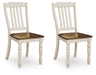 Wirloni - Dining Room Side Chair (Set of 2) - Antique White / Brown Signature Design by Ashley®