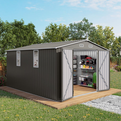 Outdoor Storage Shed With Lockable Doors Daily Nest
