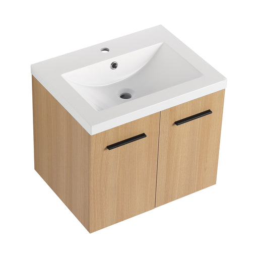 Floating Bathroom Vanity With Sink, Wall Mounted Double Door Storage Home Essentials