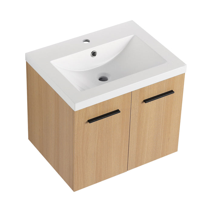 Floating Bathroom Vanity With Sink, Wall Mounted Double Door Storage Home Essentials
