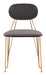 Georges - Dining Chair (Set of 2) - Gray / Gold Zuo Modern
