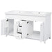 Bathroom Vanity With Double Sinks, 3 Drawers & 4 Doors - White Noble House