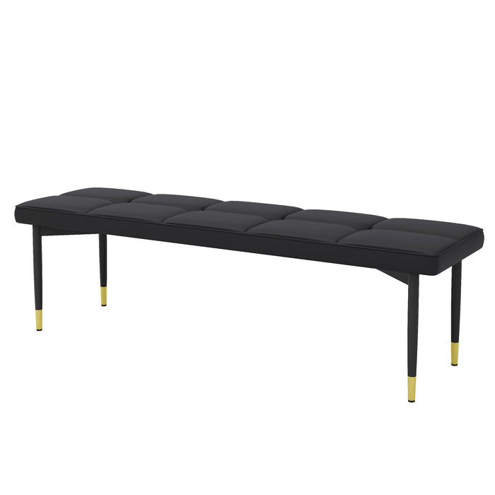 Multifunctional Shoe Bench With Faux Cushion - Black