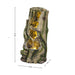 Outdoor Water Fountain, Tree Stump Cascading Fountain With Warm LED Lights - Earthy Yellow Daily Nest