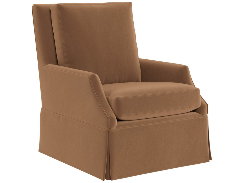 Curated - Jocelyn Swivel Glider Chair - Dark Brown