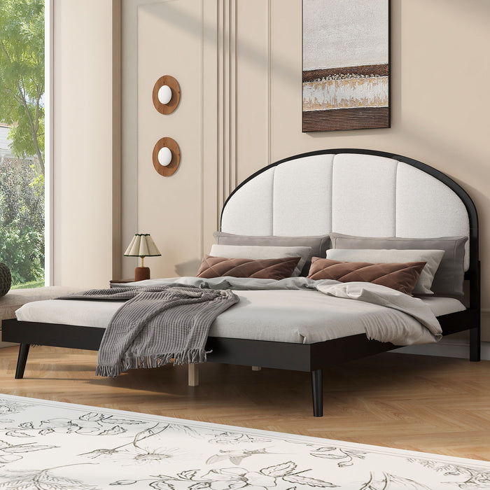 Elegant Modern Upholstered Platform Bed Frame Dreamland