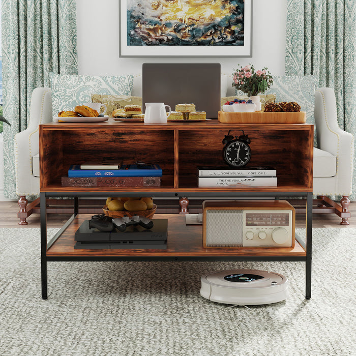 Flip-Top Coffee Table With Storage Lift-Top Design With Hidden Compartment - Black Home Essentials