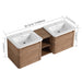 Wall Mounted Bathroom Vanity With Sink And Storage Shelves, Soft Close Doors Home Essentials