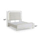 Bed With LED Lights Panel Headboard And Footboard Frame Home Essentials