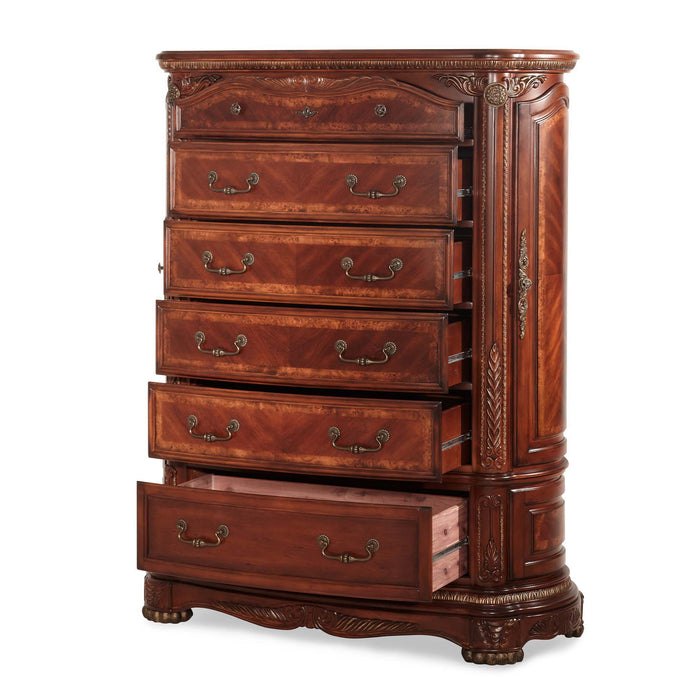 Cortina - 6-Drawer Chest - Honey Walnut Michael Amini