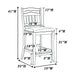 Counter Height Dining Chairs With Upholstered Cushion And Ladder Back Design (Set of 2) - Antique White Home Essentials