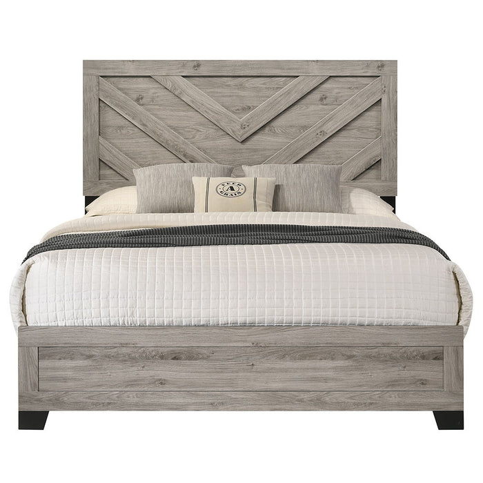 Mari - Queen Bed - Light Gray Finish