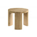21" Kepler Drift Round End Table, Living Room 1 Piece Sofa Side Table With Curved Legs - Driftwood Home Essentials