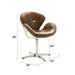 Brancaster - Accent Chair With Swivel - Retro Brown Top Grain Leather & Aluminum ACME