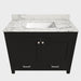 Bathroom Vanity Set, Fluted Cabinet, Soft Close Doors & Drawers, Single Faucet Hole, Sink Included - Black Home Essentials