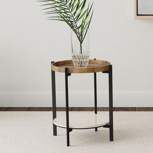 Cowper - Round End Table - Natural Furniture Max