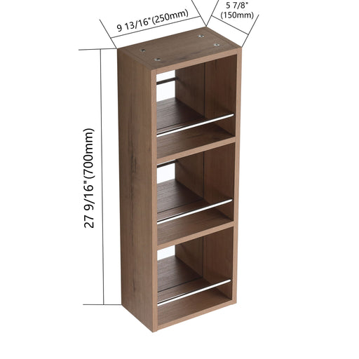 10" Wall Mounted Mirror Cabinet With Storage, Mirror - Imitative Oak Home Essentials