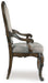 Maylee - Dining Upholstered Arm Chair (Set of 2) - Dark Brown Signature Design by Ashley®