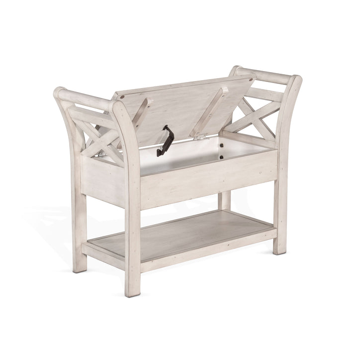 Bayside - Accent Bench With Storage - White