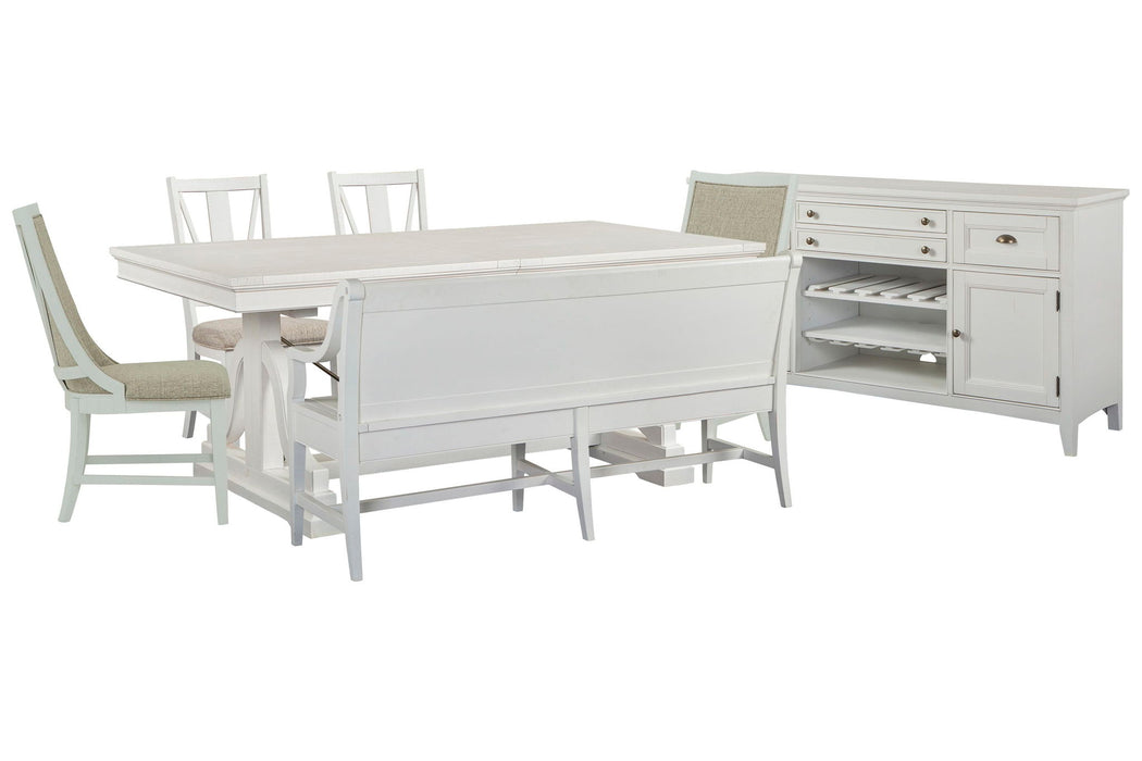 Heron Cove - Extendable Trestle Dining Table Set Magnussen Furniture