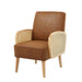 Upholstered Armchair With Tall Legs - Brown Home Essentials