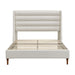 Modern Upholstered Platform Bed With Wave Shaped Headboard Home Essentials