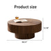 Round Coffee Table For Living Room - Walnut Home Essentials