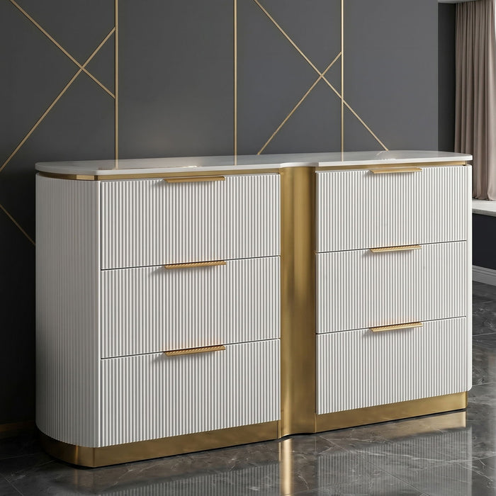 Giovanni - 6 Drawer Dresser (Only Dresser Included, Mirror Not Included) - White Matrix Furniture Group