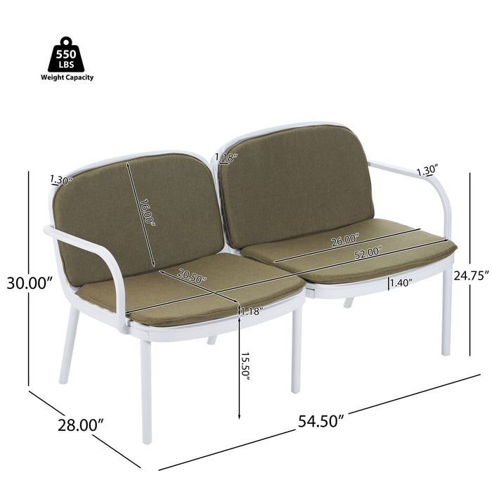 Luna - Outdoor Patio 3 Pieces Chat Set Noble House