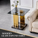 Side Table - Gray / Gold Home Essentials