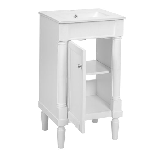 French Style Bathroom Cabinet With Sink, Adjustable Shelf Hearth and Haven