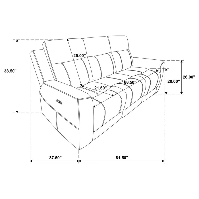 Patrick - Power Reclining Sofa With Dual Recliners Furniture Max