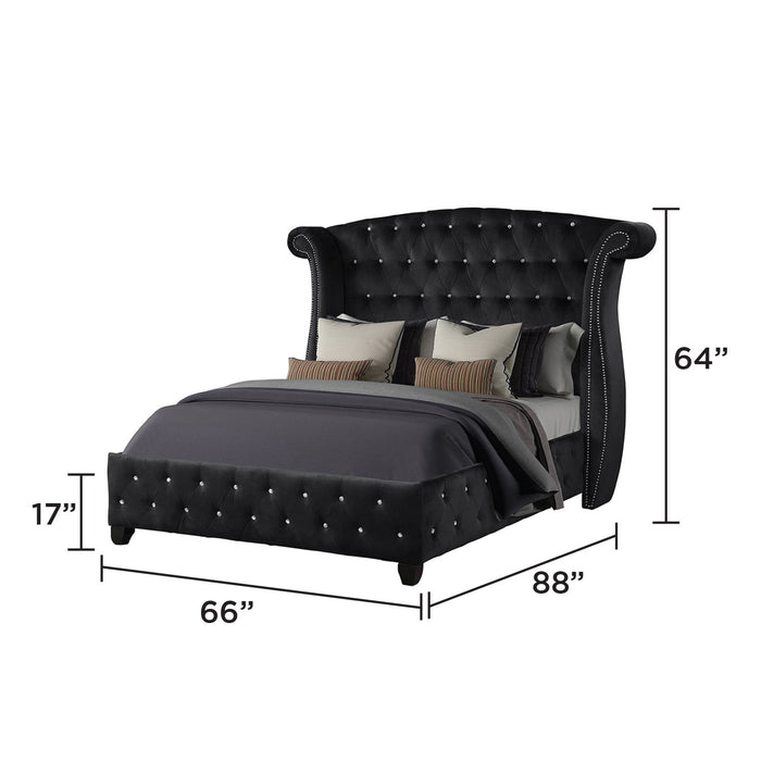 Sophia - Crystal Tufted Upholstered Bed Matrix Furniture Group