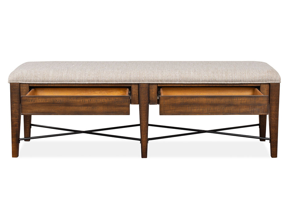 Bay Creek - Bench With Upholstered Seat - Toasted Nutmeg Magnussen Furniture