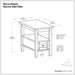 Warm Shaker - Narrow Side Table - Distressed Charcoal Brown Simpli-Home