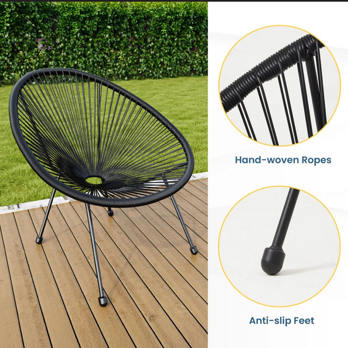 Acapulco Style 3 Piece Patio Bistro Set With Chairs