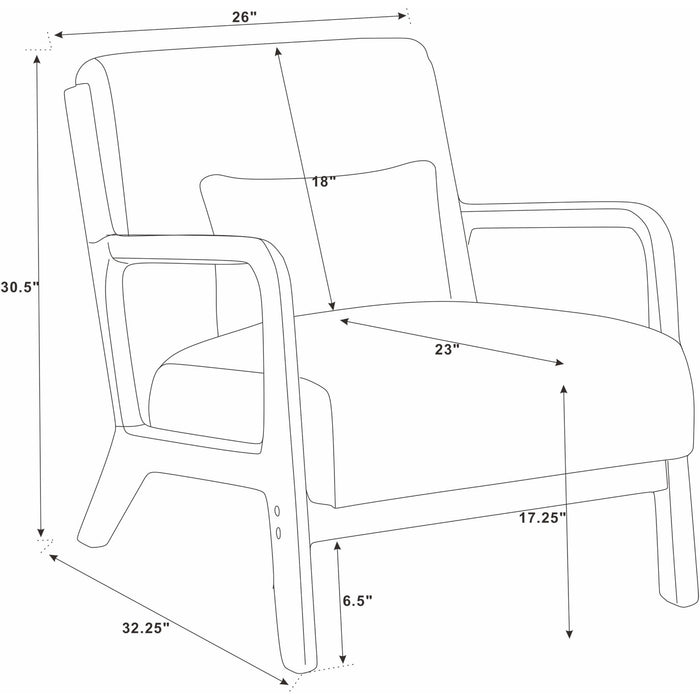 Upholstered Armchair With Back Support Pillow Home Essentials