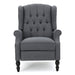 Armchair Recliner With Pushback Mechanism And Wingback Design Noble House