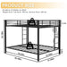Bunk Bed For Kids, Convertible Frame With Ladders & Guardrail Home Essentials