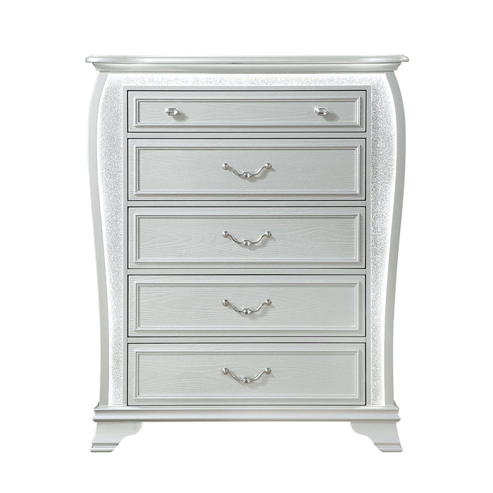 Aurelia - Chest & LED Lighting - Silver Global Furniture USA