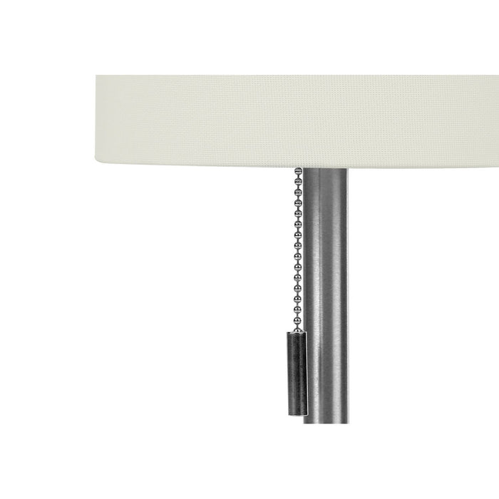 Lighting, Table Lamp, USB Port Included, Nickel, Contemporary (Set of 2) 8th Street