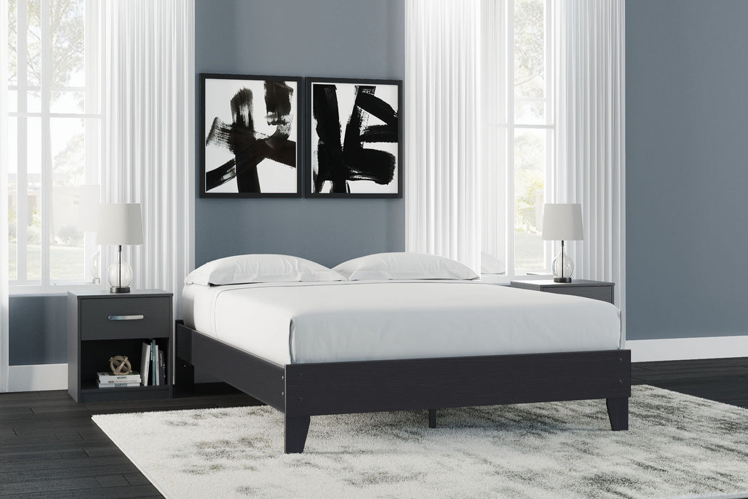 Finch - Queen Platform Bed - Black Signature Design by Ashley®