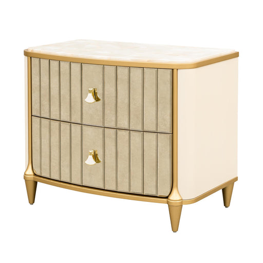 Scotts Square - Nightstand - Light Champagne Michael Amini