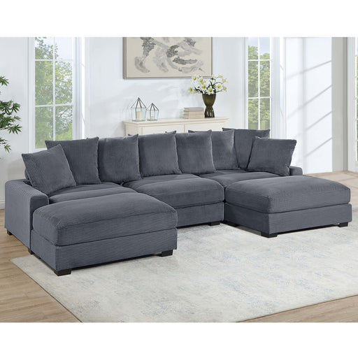 5 Piece Modular Sectional Set Couch With LAF & RAF Chairs, Living Room Furniture - Dark Gray Home Essentials