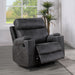 Hirah - Motion Glider Recliner - Dark Gray Polish Microfiber ACME